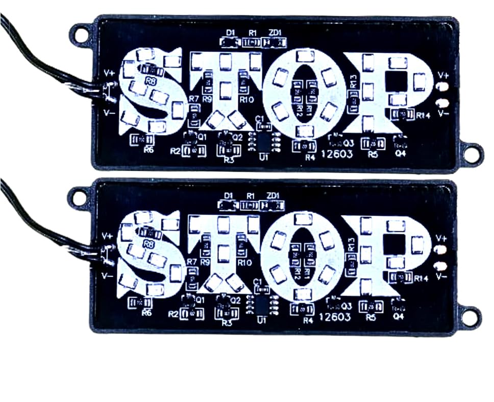 Image of 12V 5W Stop LED Module Light for Car Bike Number Plate | Decorative Waterproof LED for Vehicle Modification (Pack of 2)