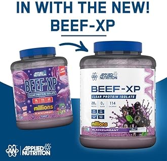 Applied Nutrition Clear Hydrolysed Beef Protein Isolate Powder, Fruit Juice Style, Dairy Free, Lactose Free, Zero Sugar, Low Fat, 1.8kg - 60 Servings (Strawberry & Raspberry)