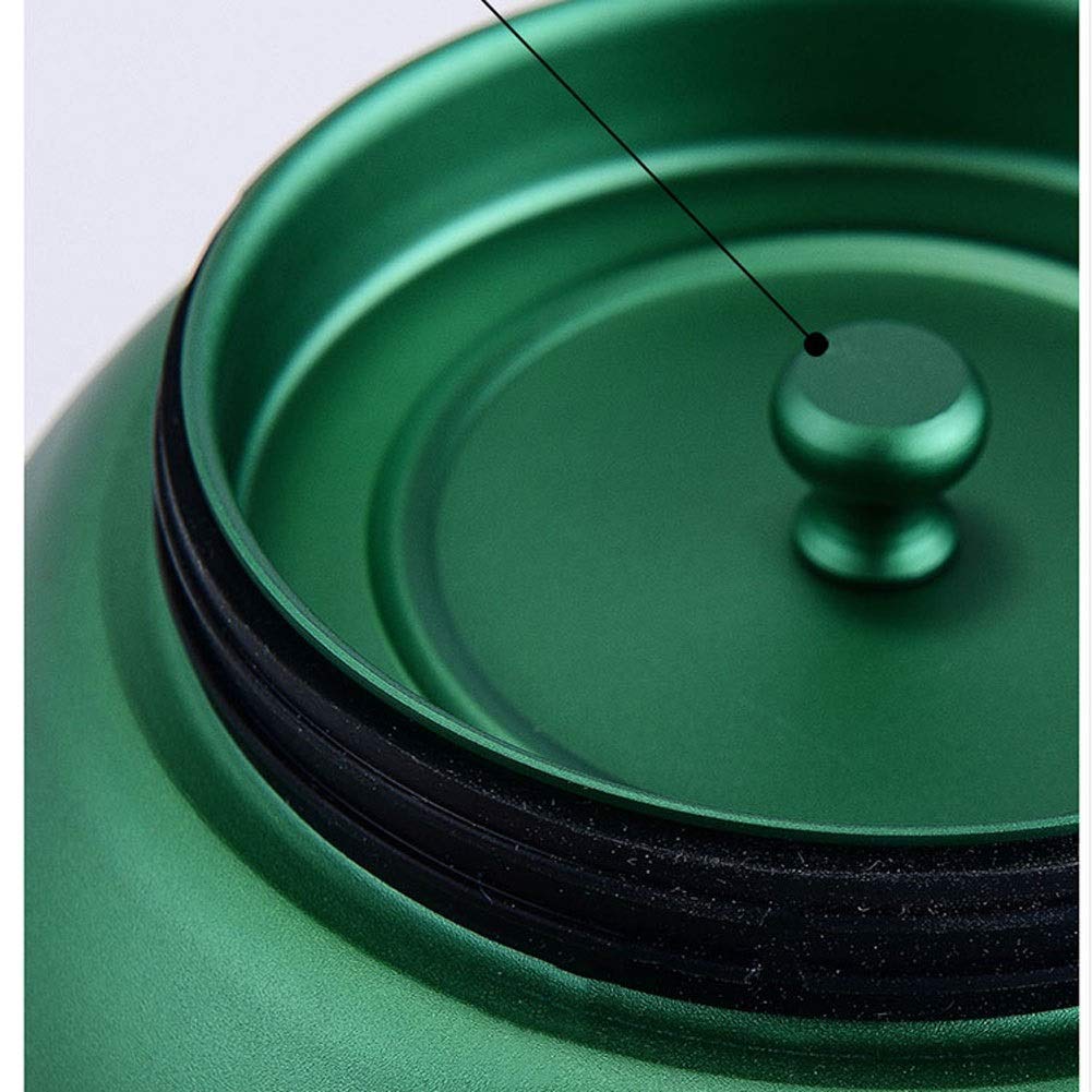 ZHAOZHAO Piccole Ceneri per Adulti Urna Di Funerali, Urne Di Cremazione per Animali Domestici, Metalli Ricordo per Dog&Cat, Mezzo Umano E, Urna Sepoltura a Casa o Cimitero/Green/14.3 * 18.3Cm