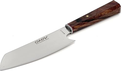 Cuchillos de cocina Curvos Cuchillo de Acción de Chef con hoja afilada ultra fina y ligera de 6 pulgadas