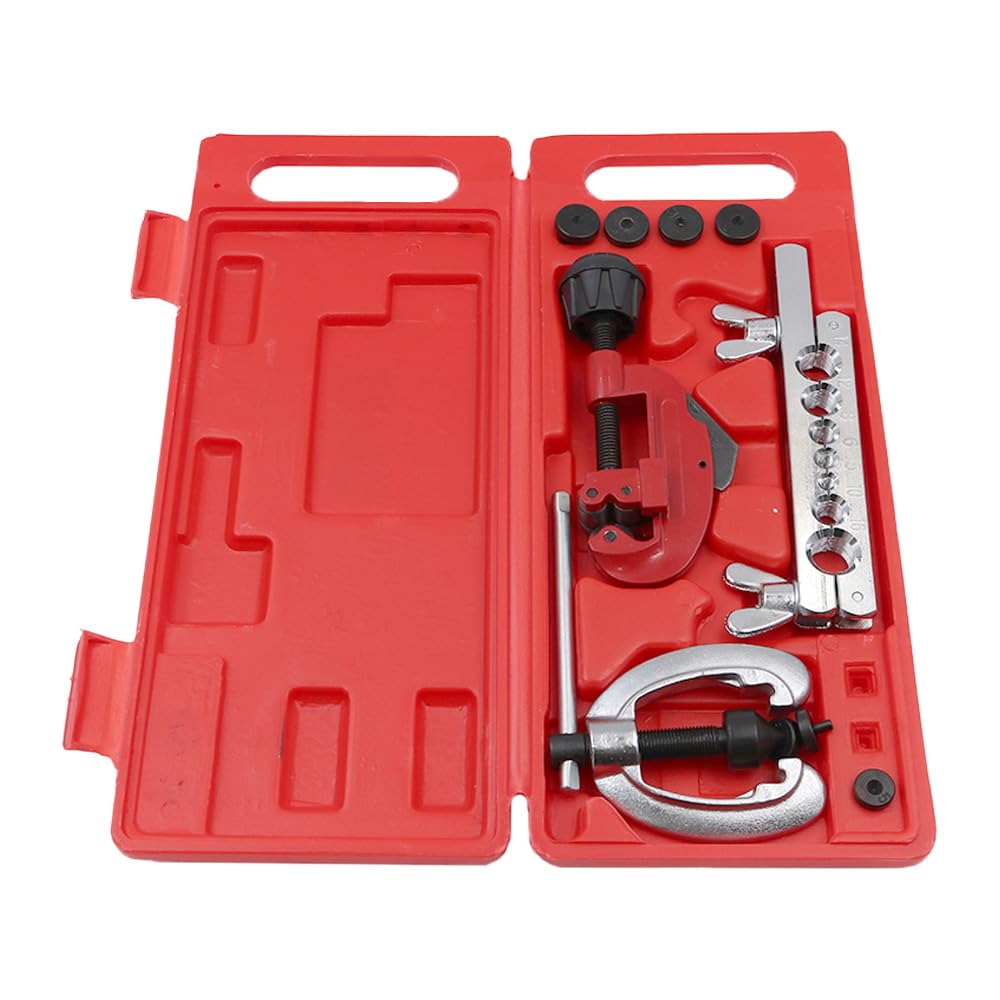 Kit d'outils évasés – Rangement facile, matrices multifonctions à double évasement pour tubes en cuivre et aluminium à paroi fine, transport portable