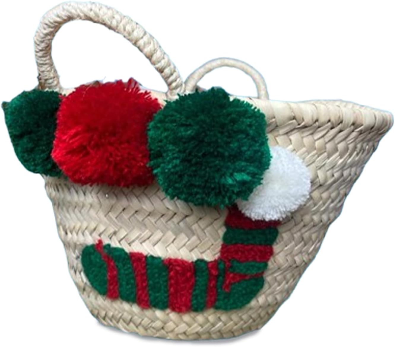 French Basket for shopping, Moroccan Basket, Straw Basket, tote bag, beach bag, market basket