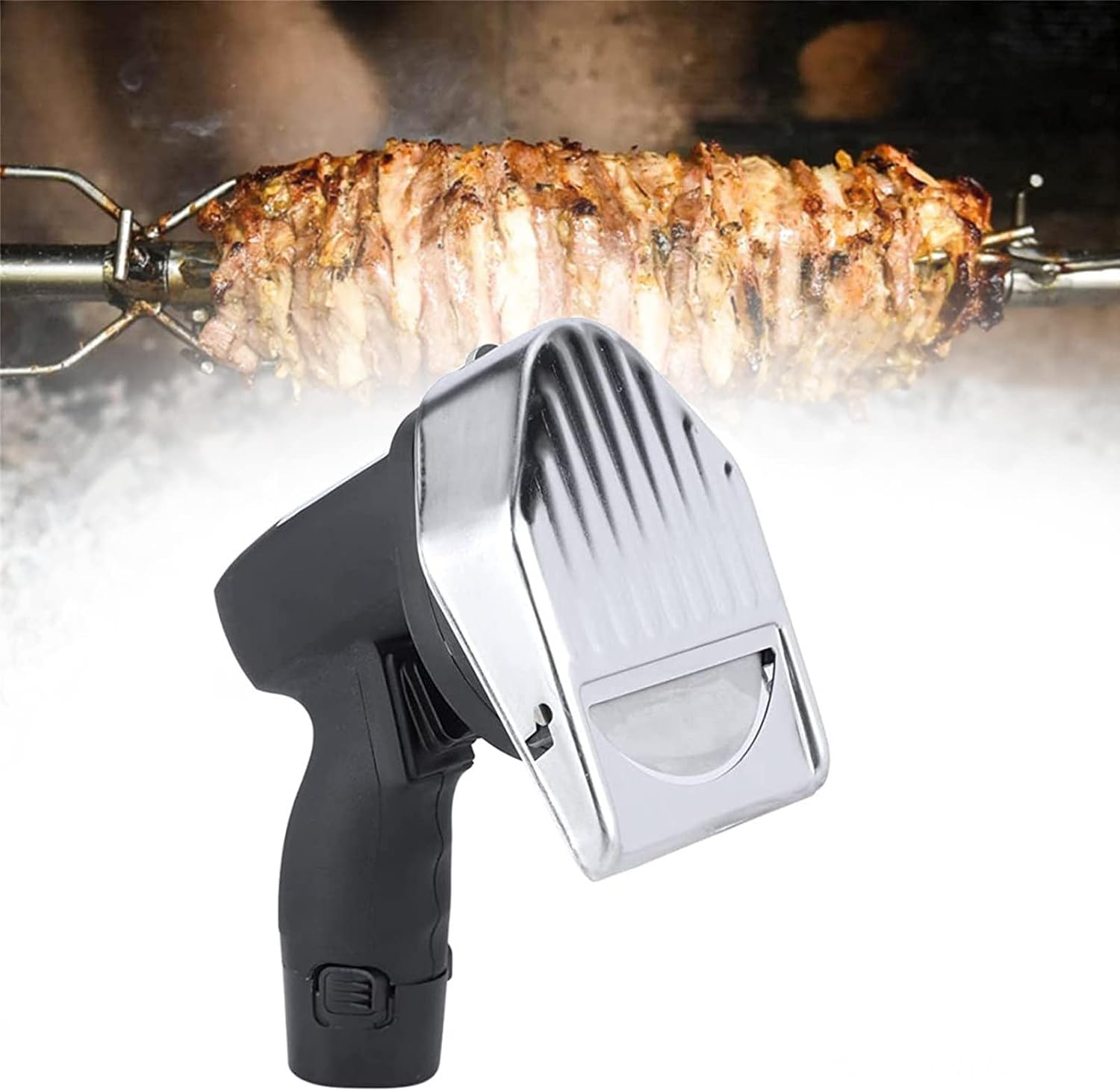 Meat Cutting Machine,Electric Barbecue,Automatic Doner Kebab Knife,Electric Kebab Slicer With 2 Blades Cutting Turkish Kebab Slicer, Kebabslicer,Cordless