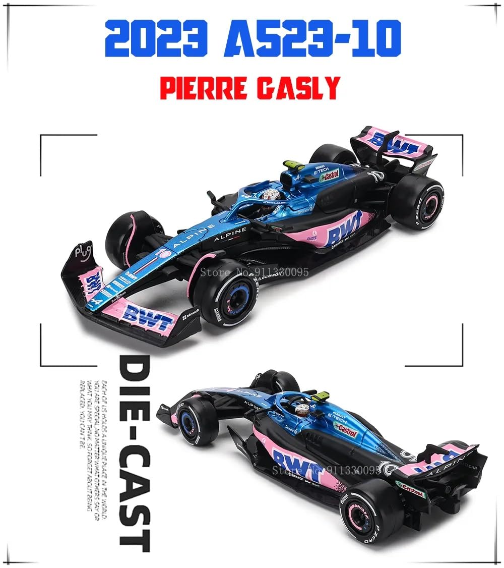 Amazon.com: Xiangtat 1:43 2023 BWT Alpine F1 Team A523 10