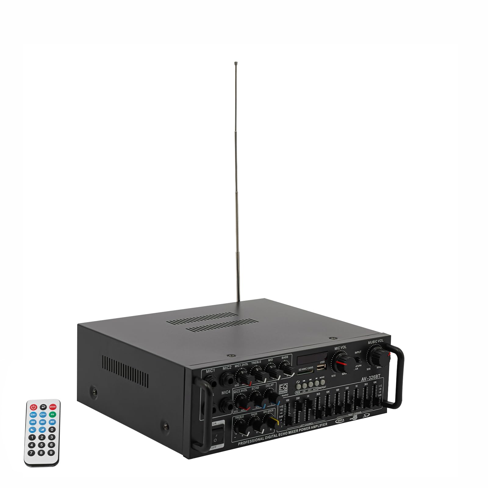 AV-326BT Amplificateur HiFi Bluetooth Récepteur audio stéréo 2 x 200 W