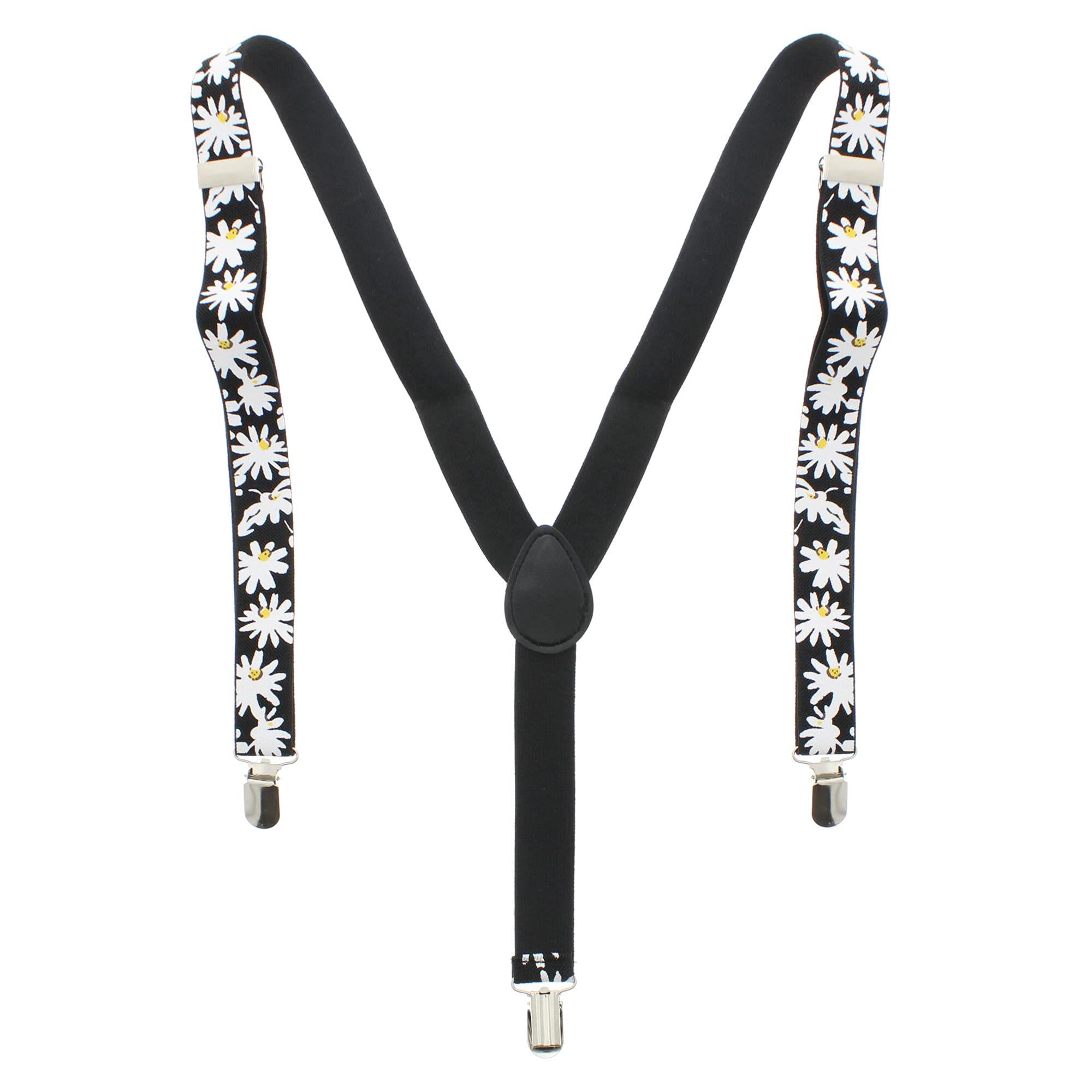 Zac's Alter Ego Ladies Adjustable 25mm Width Daisy Print Braces/Suspenders