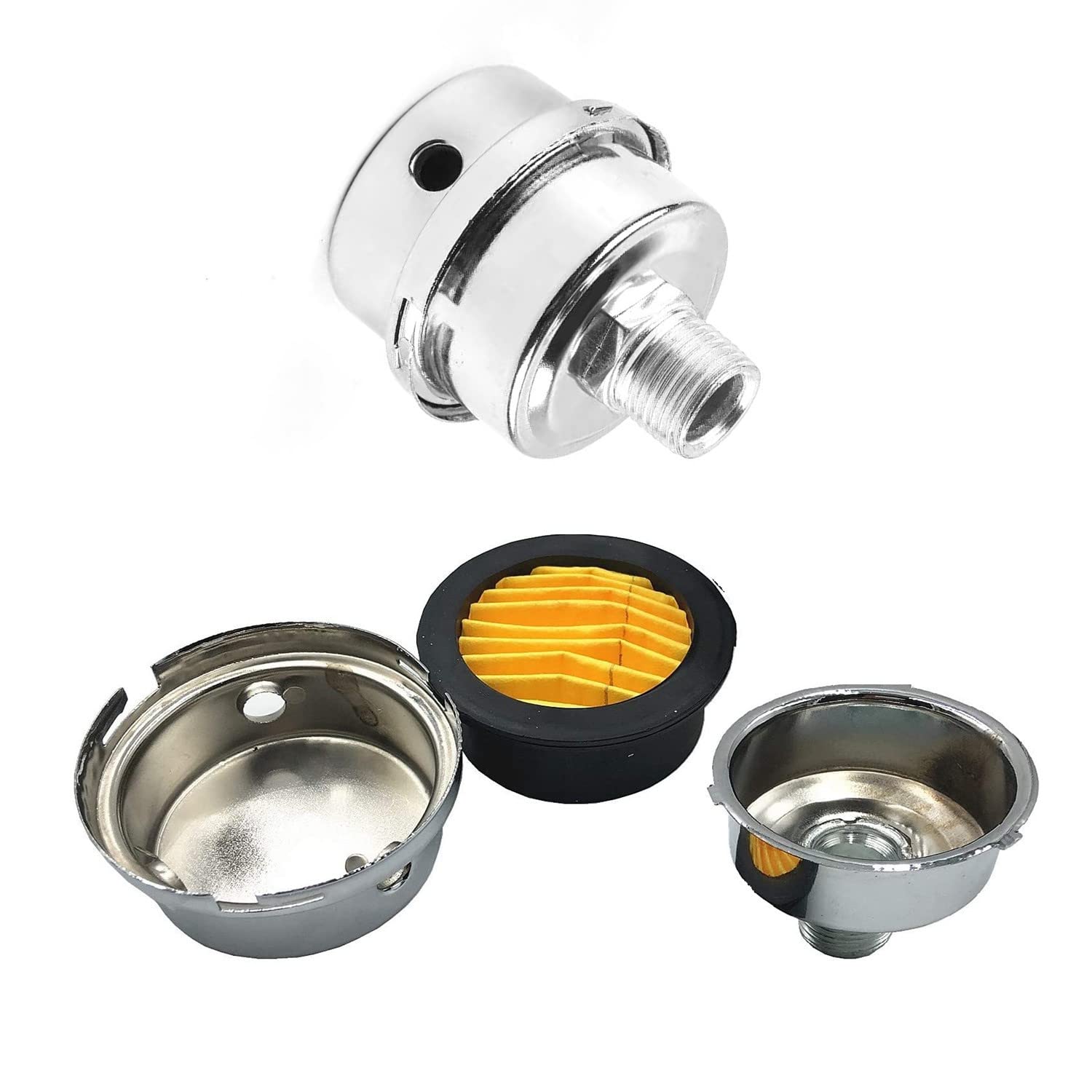 Snapklik.com : 2 PACK Air Compressor Silencer Filter, Metal Air ...