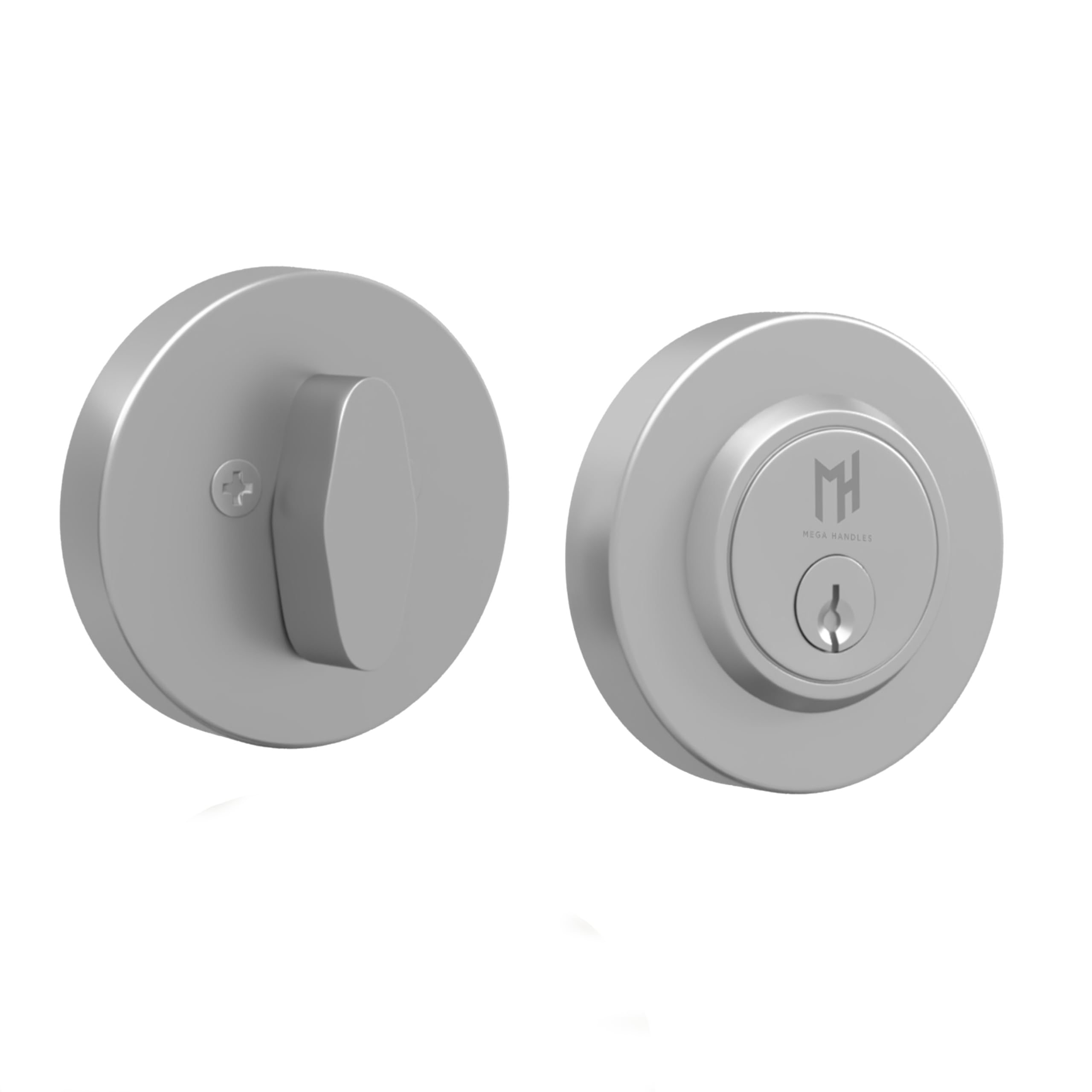 Mega Handles Ronn Deadbolt Lock (1 Pack), Front Door Lock, Polished Chrome