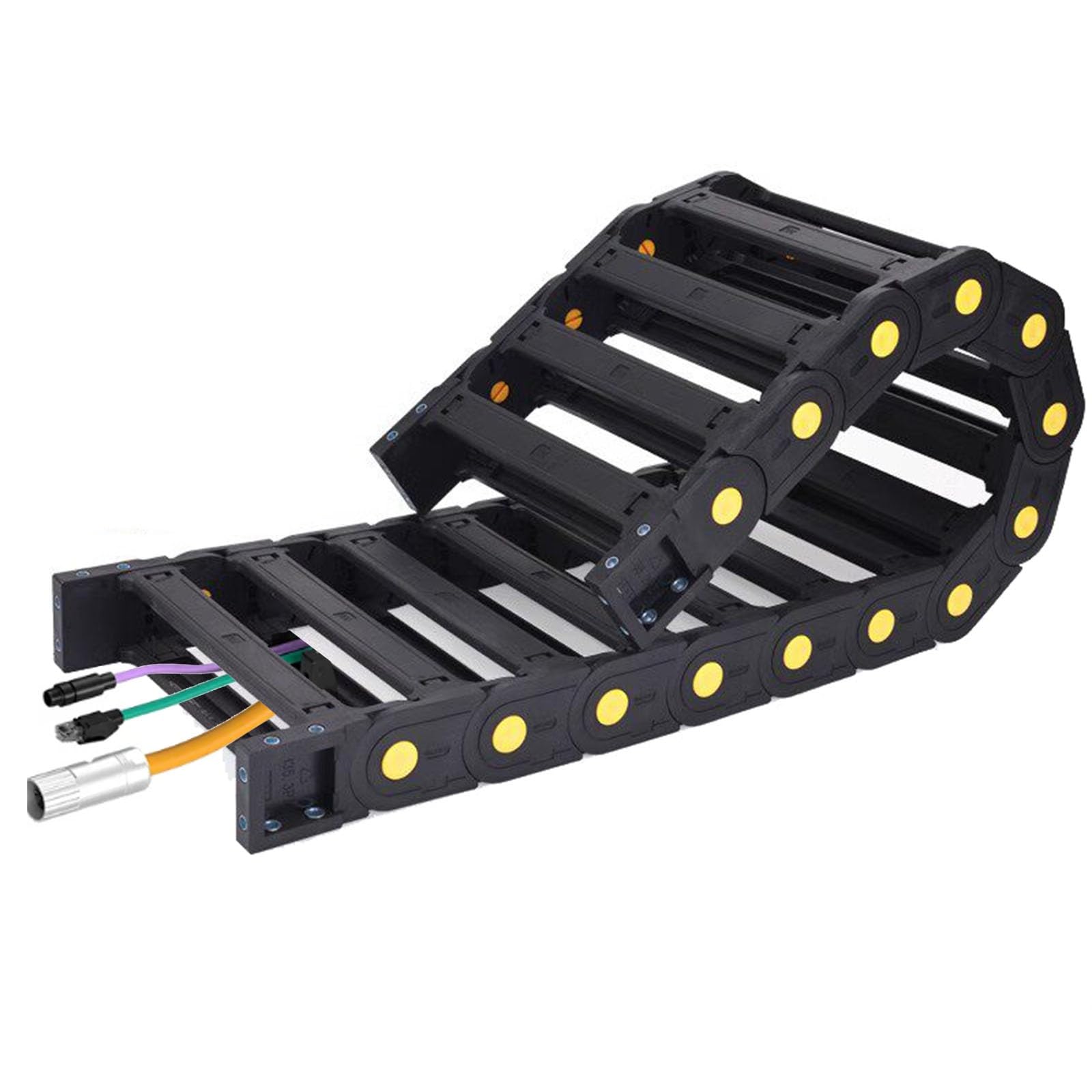 Wdjbpsh 35X100mm/1.38X3.94in Cable Wire Carrier Drag Chain, 35Mm Inn H R75 Nylon Track Chains For 3D Printing Equipment/Industrial Automation, Openable(,7M/23Ft)