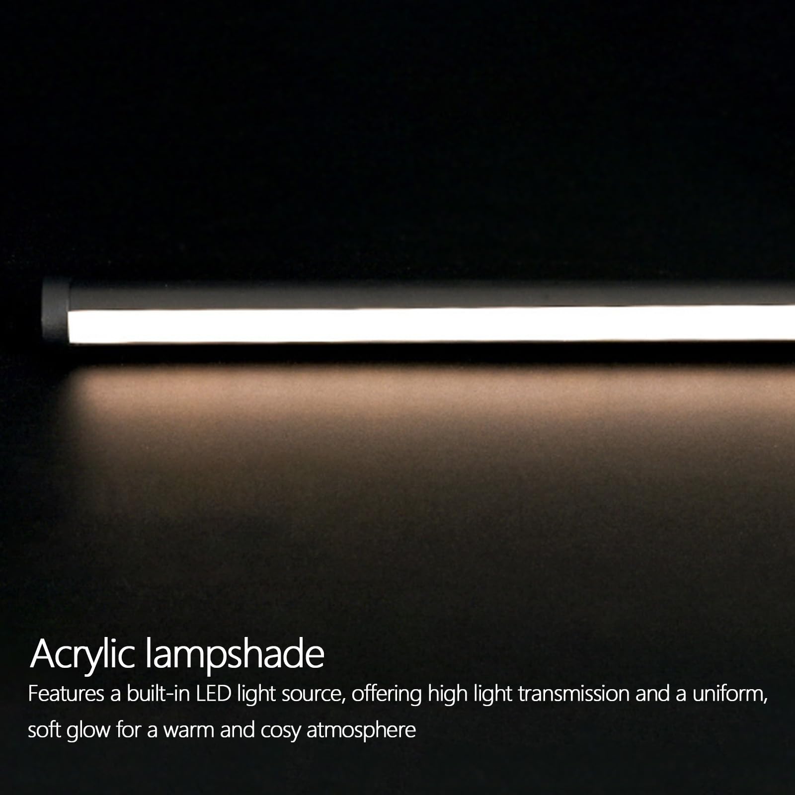 LED Innen Wandleuchte mit Fernbedienung Dimmbar Wandlampe USB Aufladbar Magnetisch Wandbeleuchtung mit Touch Control Schalter Eisen Aluminium für Wohnzimmer Schlafzimmer (80cm,Schwarz)