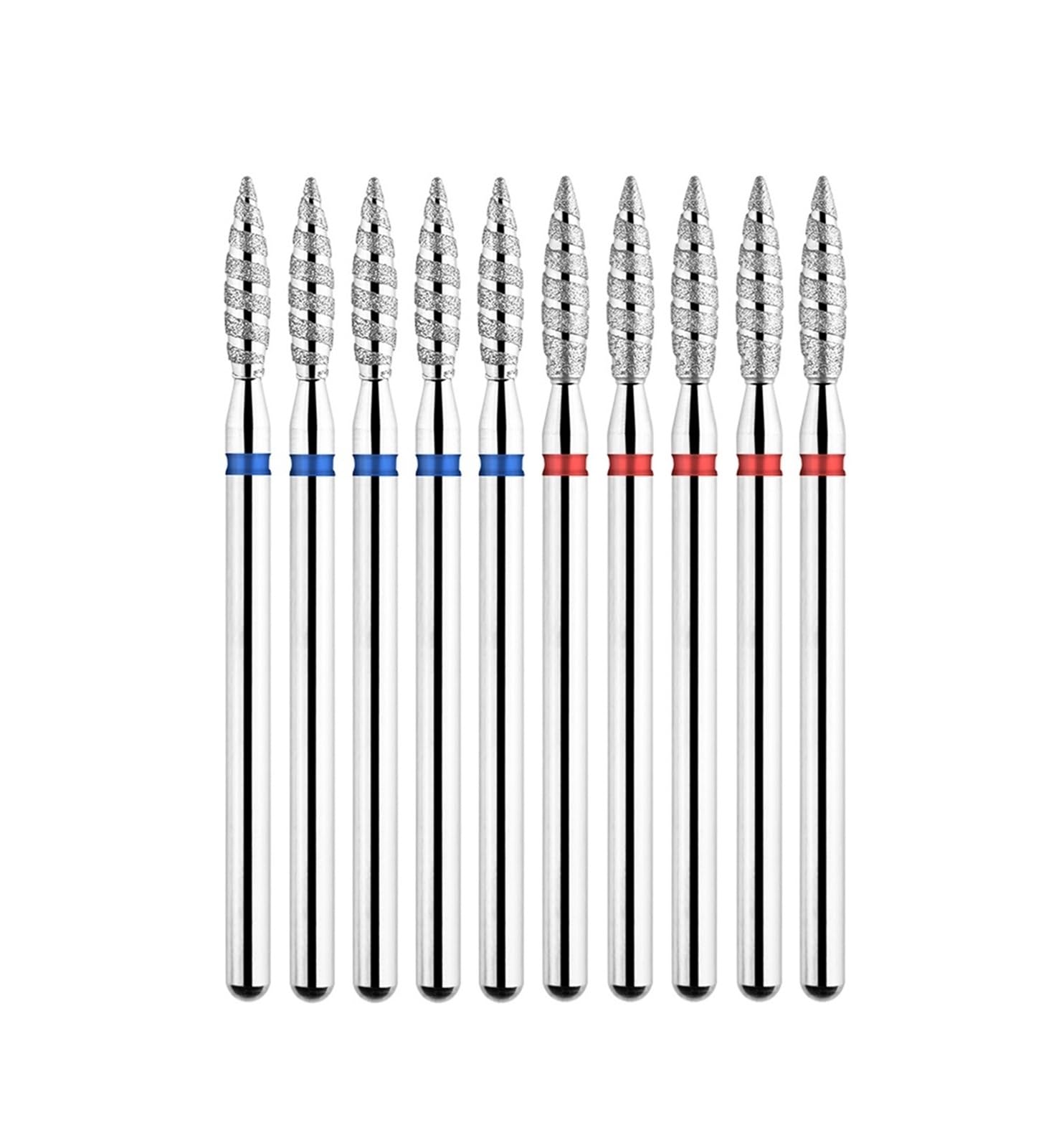 Set di punte per unghie per manicure, Fresa for unghie diamantata, gambo 3/32, confezione da 5 frese for manicure, accessori for fresa rotante(Tp-847lx-040b)