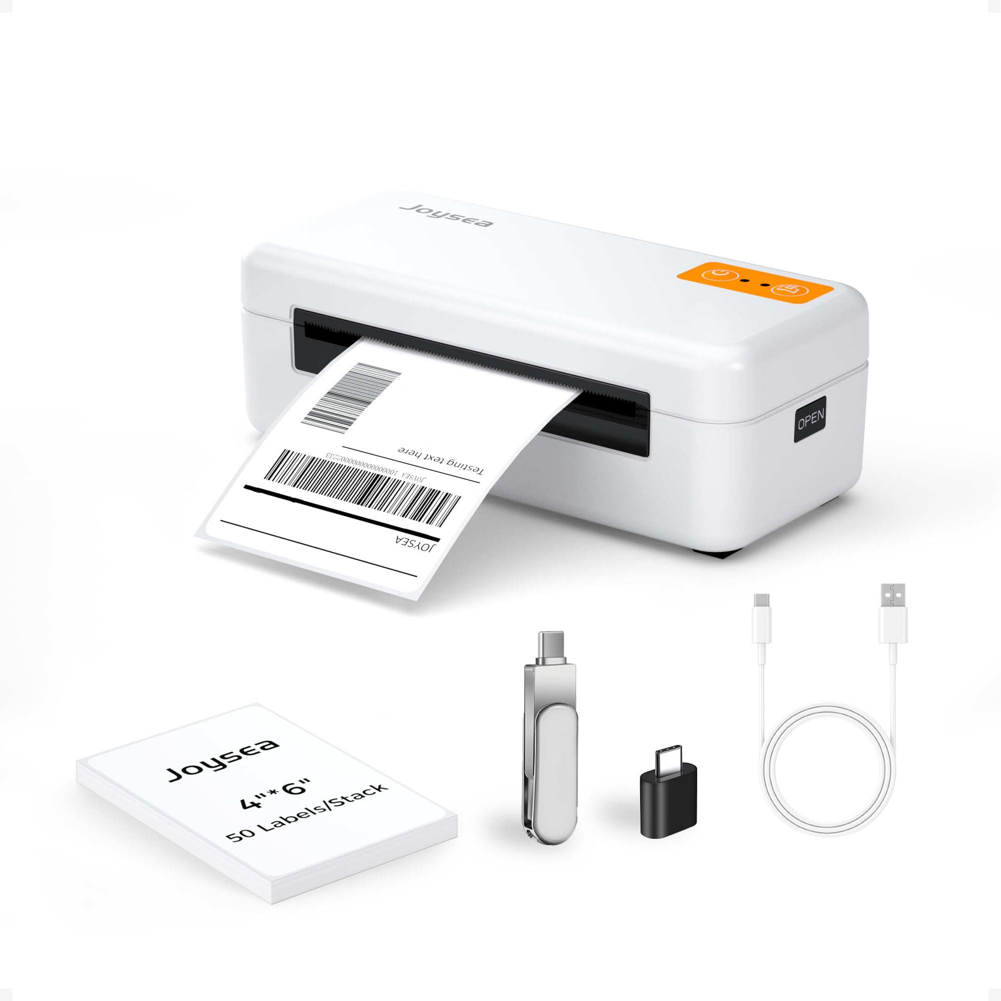 Joysea Bluetooth Shipping Label Printer, E41 Pro 4x6 Wireless Thermal Printer for Amazon, FedEx, USPS Labels, Compatible with iOS, Android, Windows Mac