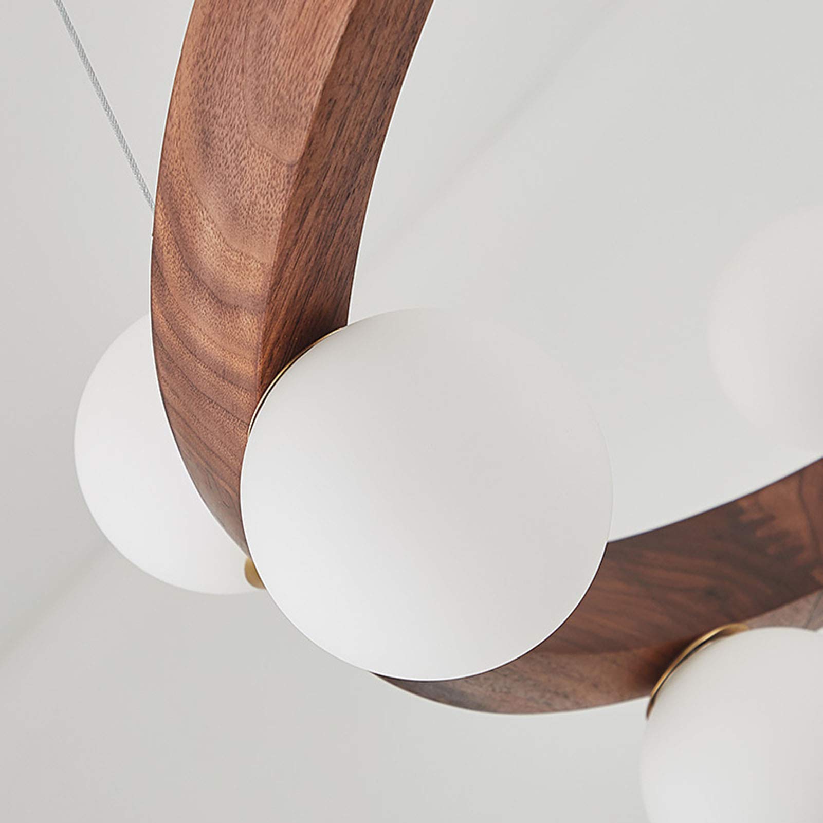 G4 żyrandol w stylu japońskim z drewna w stylu retro, czarny orzech włoski chiński żyrandol, salon biuro sypialnia lampa do jadalni orzech włoski 80 cm