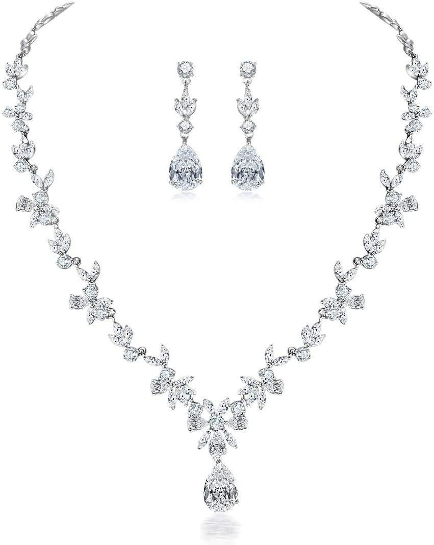 Silver Necklace & Earrings
