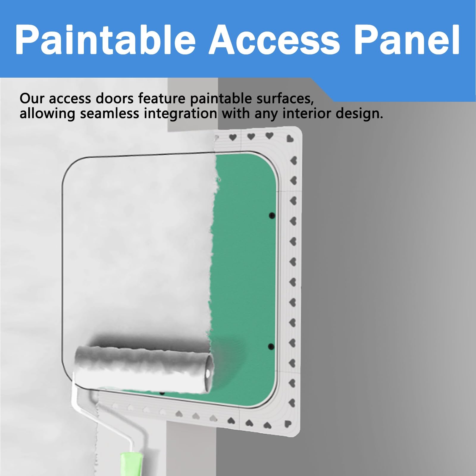 Pannello di accesso in cartongesso resistente, 25,4 x 25,4 cm, 30,5 x 30,5 cm, 61 x 61 cm, pannello di accesso preembedded per impianti HVAC/idraulici (150 x 200 mm/6 x 8)