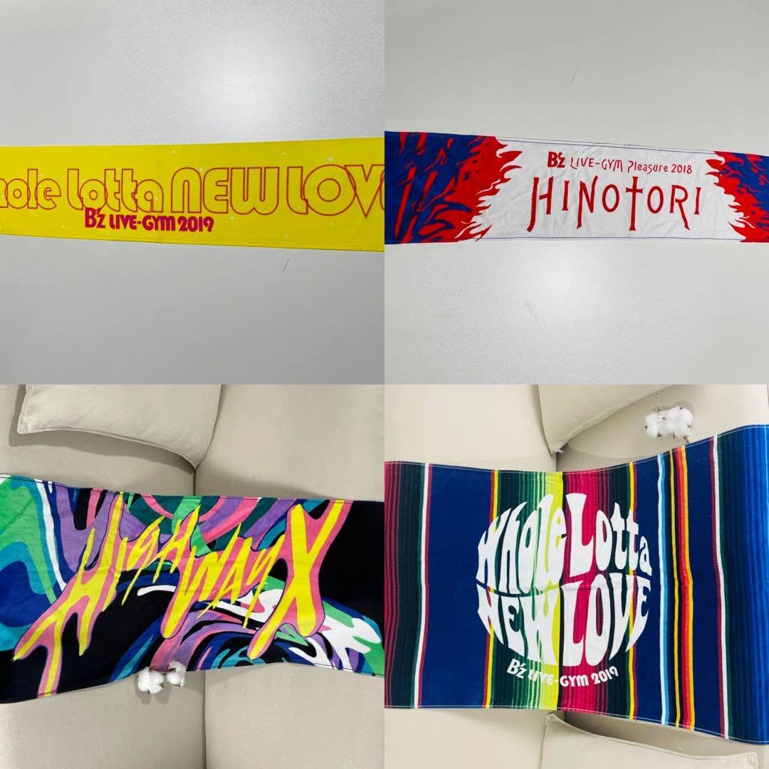 Bz タオル4枚セット まとめ売り B'z LIVE-GYM ツアーグッズ 歴代タオル12