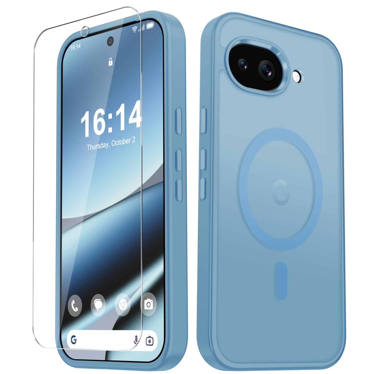 for Google Pixel 10a Case, Matte Magnetic Phone Cover, Lavender Purple | Fit for MagSafe, Screen Protector included, Shockproof Military Grade Protection, Translucent Frosted Back
