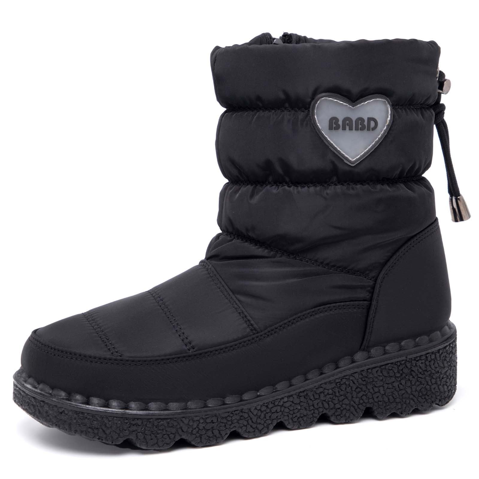 Chaussures d'hiver femme imperméables et bottes de neige chaudes