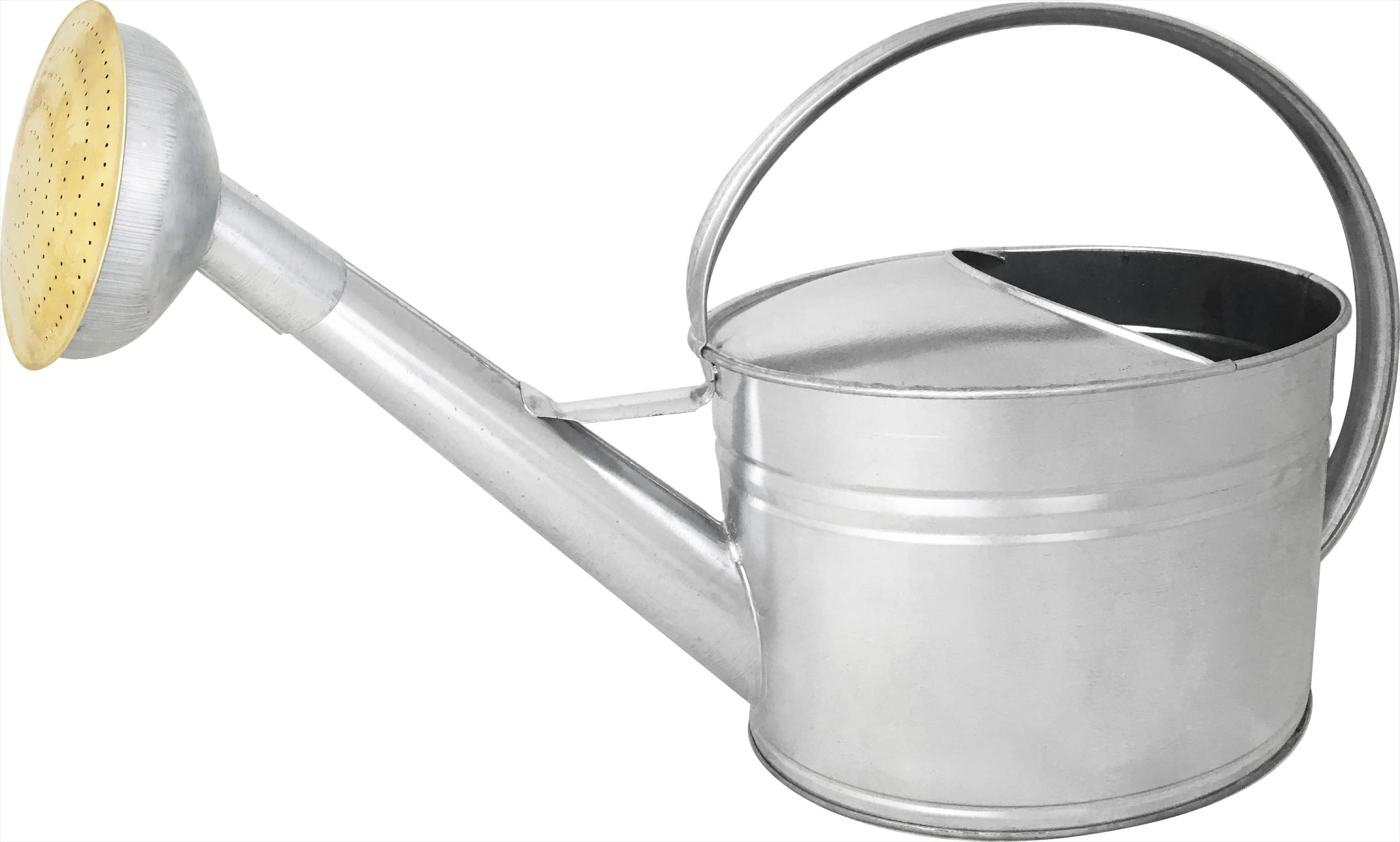 Konewka ze stali ocynkowanej 6L - metalowa kratka z mosiądzu jabłko, precyzyjne nawadnianie - ogród, ogród warzywny, duża powierzchnia, ergonomiczny uchwyt - 020540