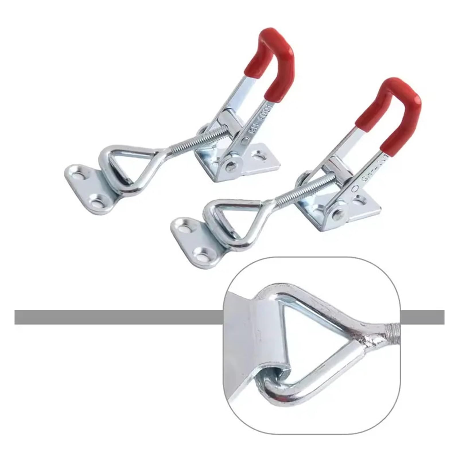 Morsetto a ginocchiera regolabile in ferro zincato/acciaio inossidabile da 8 pezzi Chiusura a sgancio rapido antiscivolo Push Pull(Iron Galvanized)