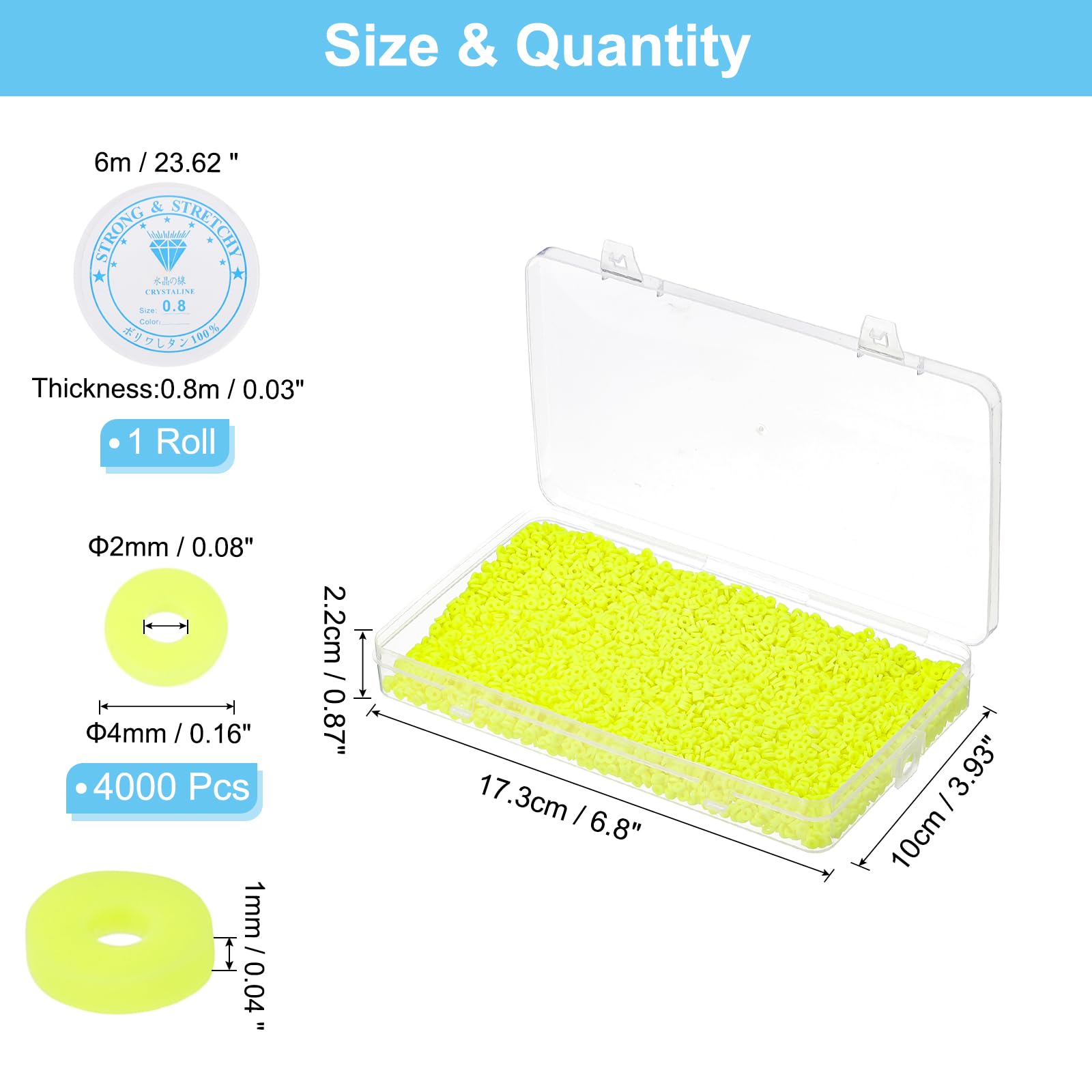 PATIKIL 4000 Pcs Clay Beads Bracelet Making Kit - Image 2