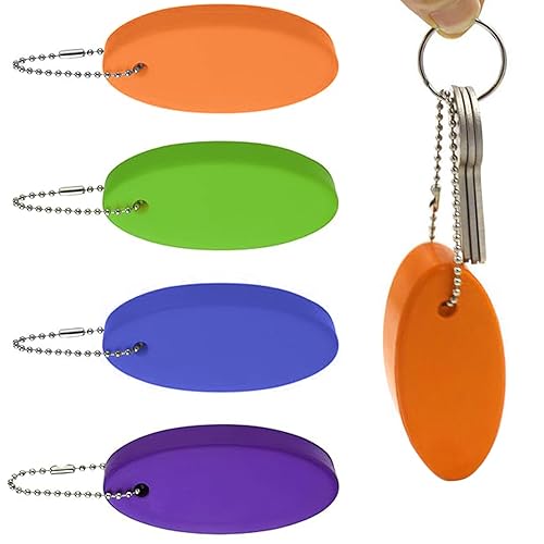 4 Pack Floating Keychain for Boat Keys Waterproof Bright Color