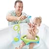 Yookidoo Baby Bath Shower Head - Elephant Water Pump with Trunk Spout Rinser - Control Water Flow from 2 Trunk Knobs for Maximum Fun in Tub or Sink for Infants and Newborn Babies(Blue)