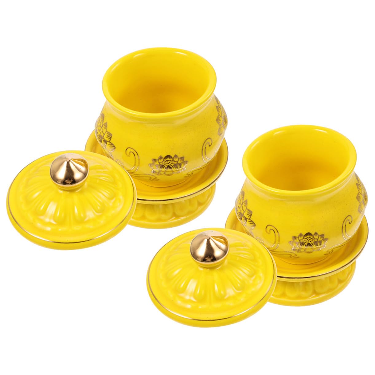 Tasse en relief fleur de lotus en céramique haut de gamme