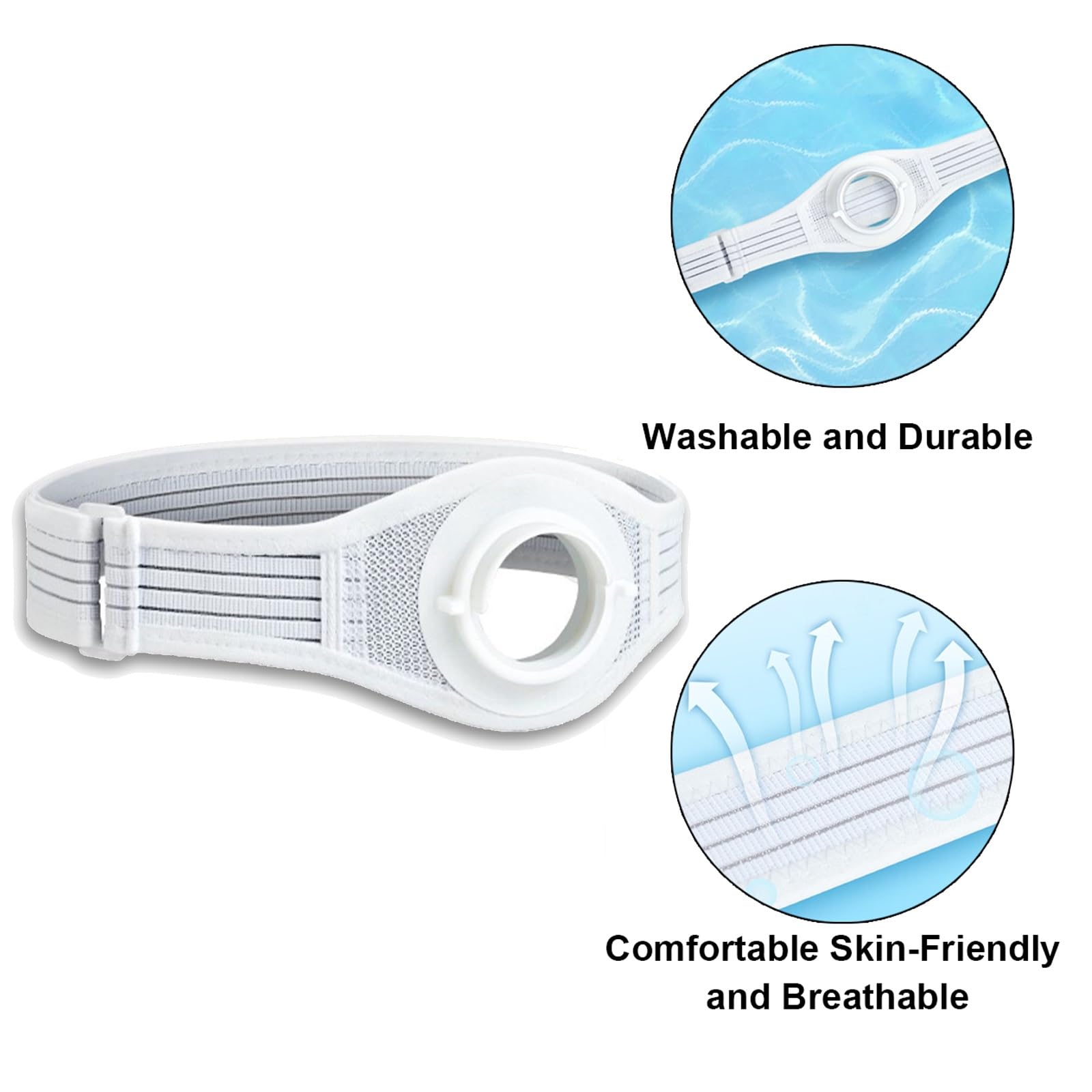 Stoma Gürtel für Männer und Frauen, Stoma Bandage, 5cm Breite, Vorbeugung von Parastomalen Hernien, Stomagürtel für Beutelhalter, Zubehör Nach Der Operation(Large)