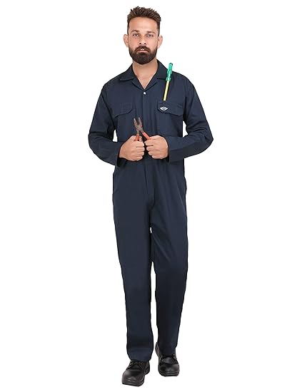 CLUB TWENTY ONE Workwear Men's 100% Cotton Full Sleeve Coverall for Industrial Use