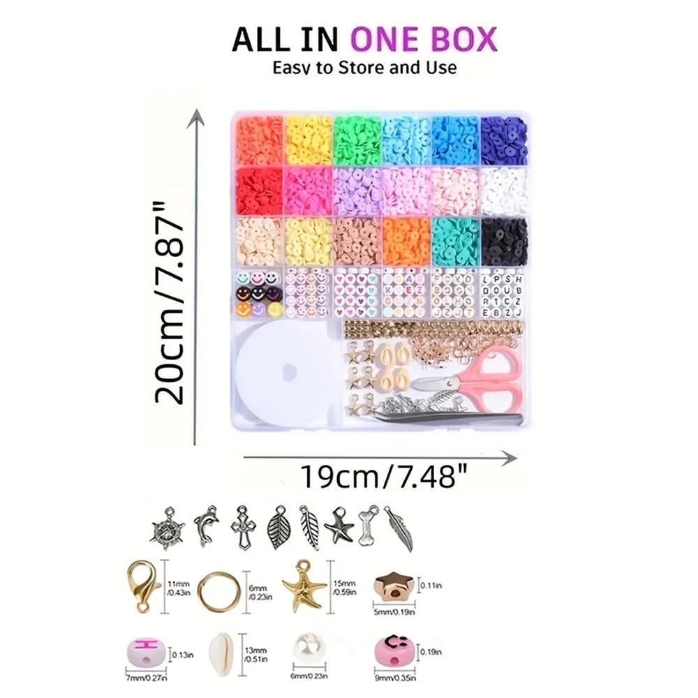 Abalorios Para Hacer Pulseras Kit de fabricación pulseras cuentas arcilla 5100 piezas con y dijes