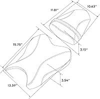 Vista 5 de TCT-MOTORPARTS Fundas de asiento delantero y trasero de motocicleta para Yamaha YZFR6 YZF R6 YZF-R6 2006-2007 (negro y rojo #3)