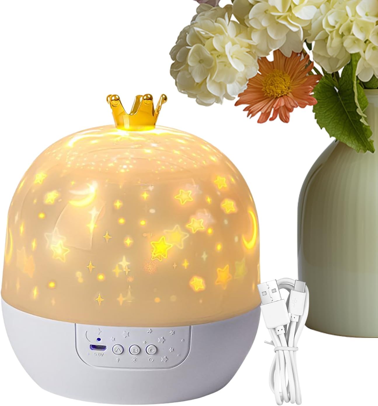 Ceiling Star Projector – Rotating Night Gentle Music for Bedtime Comfort, Sleep Aid with Soothing Projection Function, Galaxy Lamp for Nursery Wall Decor, Multicolor ABS, Boxed Use 5 Inch