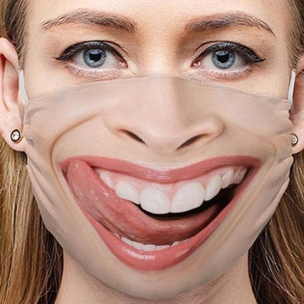 Bnf® Protective Mask Funny Face Mouth Cosplay Party Half Mask Outdoor Accessory A Clothing, Shoes & Accessories | Costumes, Reenactment, Theater | Accessories | Masks & Eye Masks-image-22