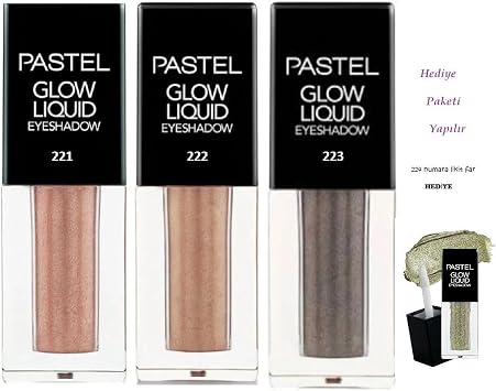 Pastel Glow Liquid Eyeshadow 221, 222, 223 G z Far  Seti, Kar k Renkler