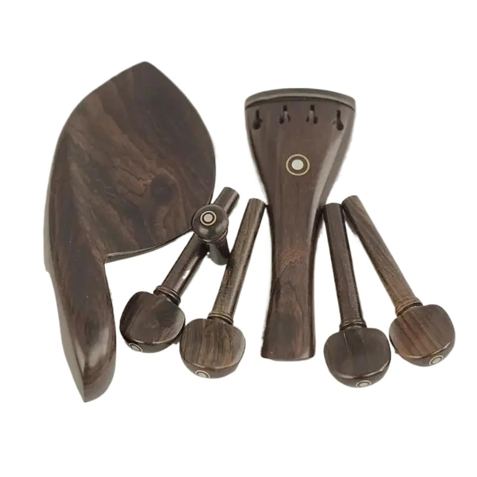 1 Zestaw Natural Ebony 4/4 Części Skrzypcowe Akcesoria Kołki Strunociąg Podbródek Kołek Końcowy
