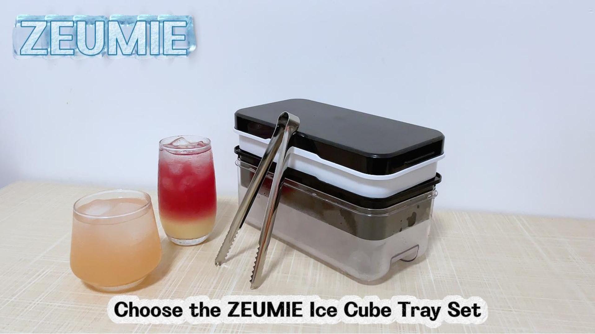Bandeja para cubitos de hielo con tapa y pinzas, 40 cubos miniatura 7
