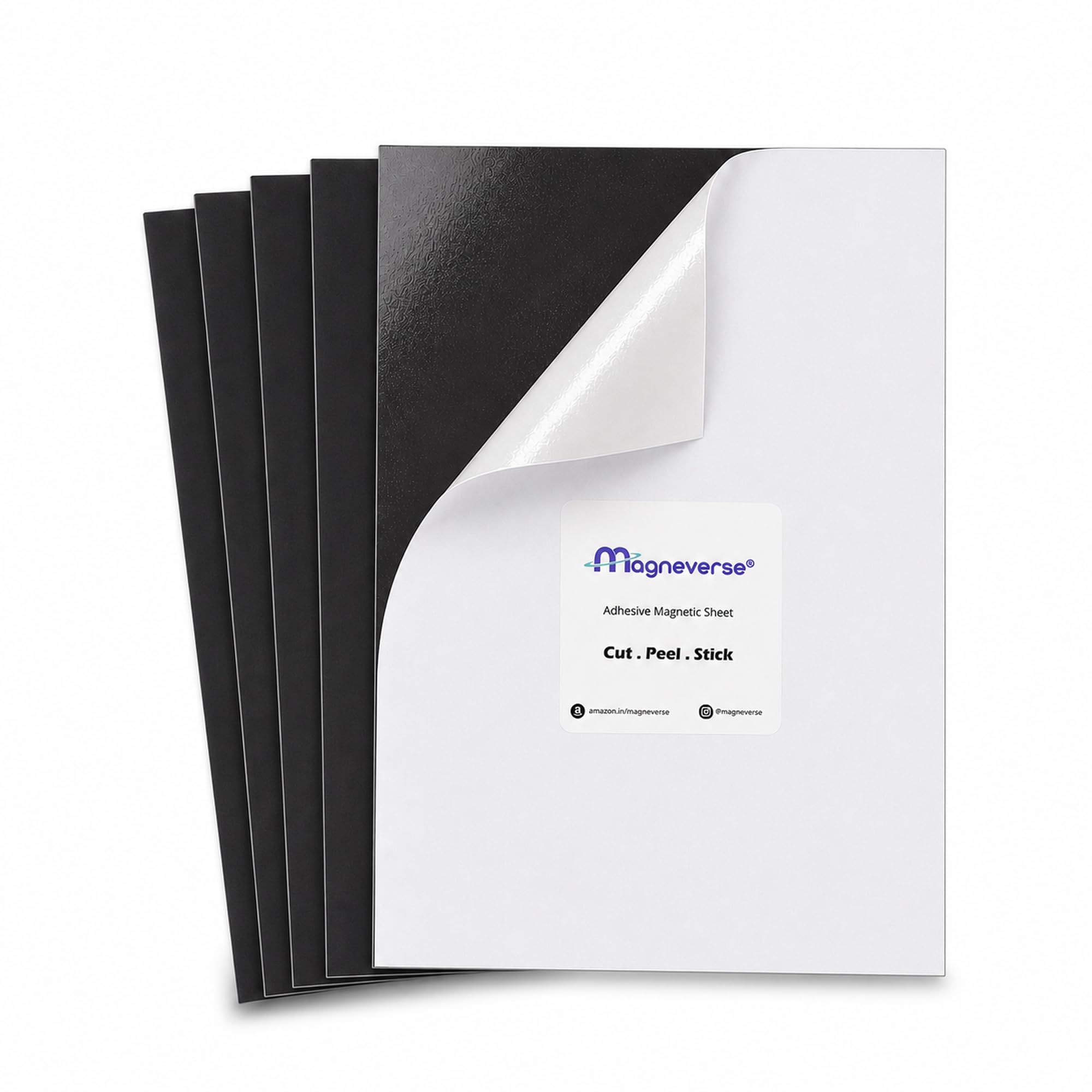 magneverse 0.7mm Pack of 5 Magnetic Sheets with Adhesive, Magnetic Sheet for Fridge Magnets, Adhesive Magnet Sheet for Crafts, Peel & Stick Magnet Sheet for Fridge, 6 inches x 4 inches (5 Sheets)-image-17