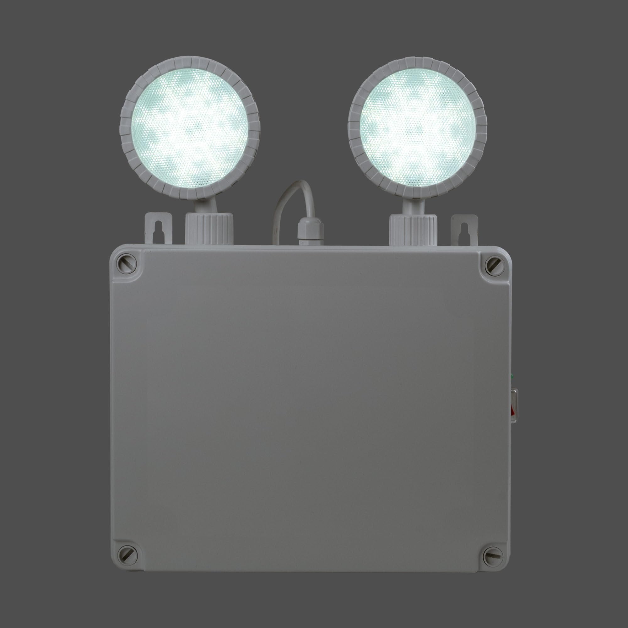 BARCELONA LED Éclairage de Secours LED Industriel 2x8W IP65, 600lm, Autonomie 3 Heures, Batterie Rechargeable 6V 2000mAh, Lampe de Secours Automatique pour Parking, Entrepôt et Escalier