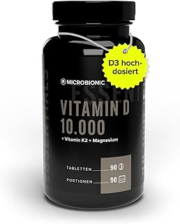 MICROBIONIC Vitamin D3 10.000 I.E. + K2 + Magnesium