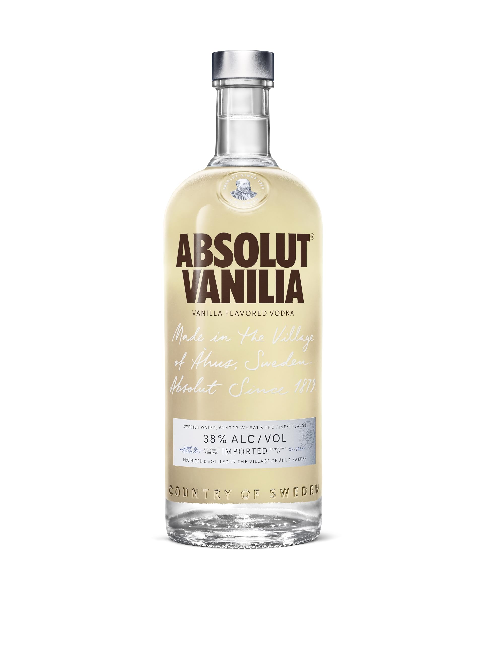 Absolut Vanilia – Absolut Vodka mit Vanille-Aroma – Absolute Reinheit und einzigartiger Geschmack in ikonischer Apothekerflasche – 1 x 1 l