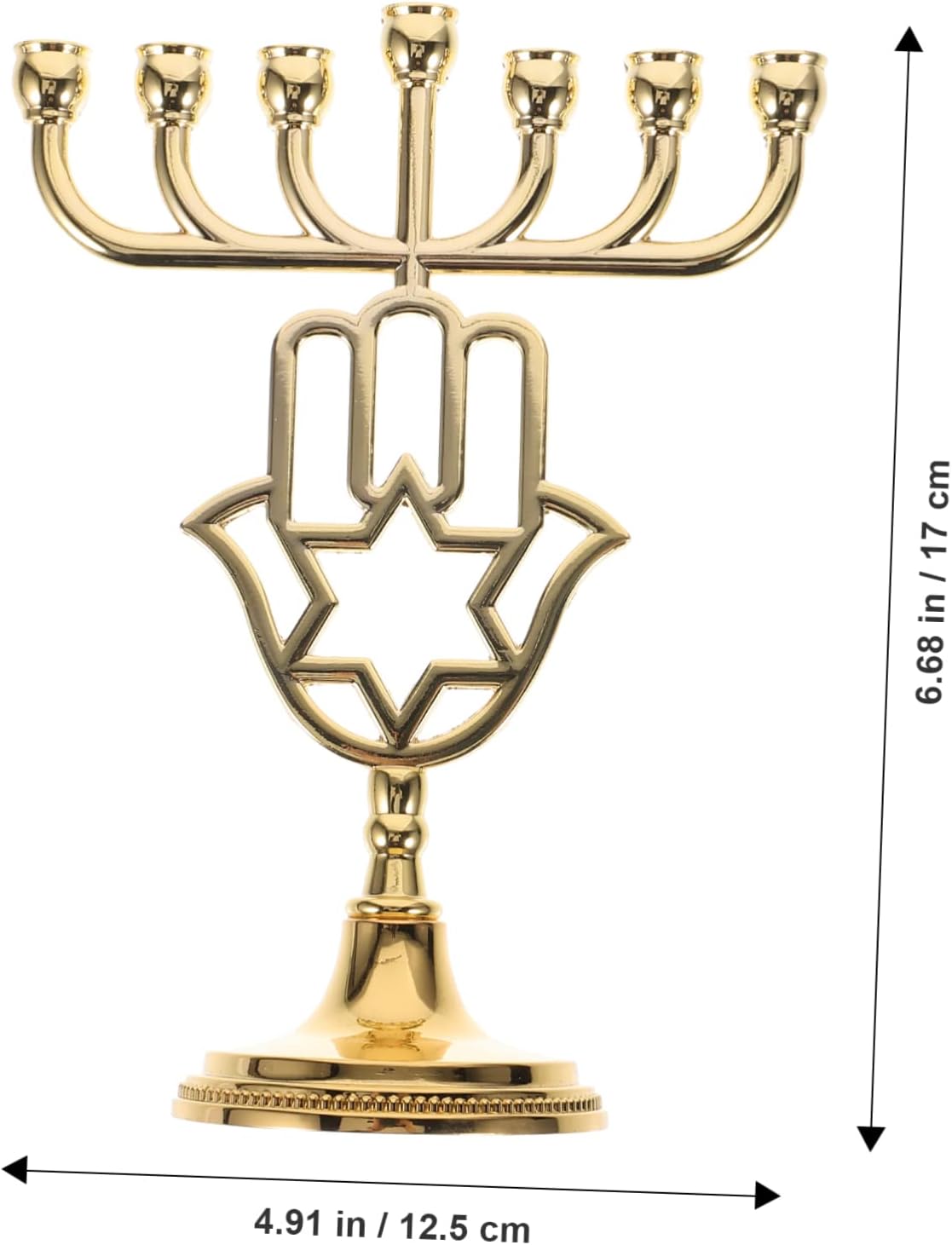 Branch Menorah Candelabrum Vintage Jewish Candlestick Holder for Home Decor for Weddings Anniversaries and Holiday Celebrations