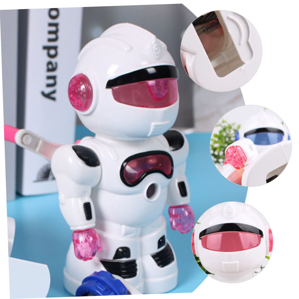 NUOBESTY 4 Stück Roboter-bleistiftspitzer Tragbar Elektrischer Bleistiftspitzer Handspitzer Für Akku Bleistiftspitzer Bleistiftspender Für Das Klassenzimmer Roboter Abs Rot