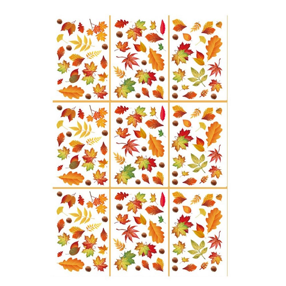 CTRLZS Fall Window Clings Autumn Window Clings for Glass Autumn Window Stickers Fall Window Stickers Thanksgiving