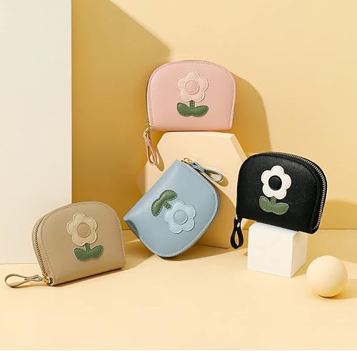 Miniatura 7 de MEISEE Tarjetero para tarjetas de crédito, pequeño organizador de tarjetas de crédito, funda de bolsillo para tarjetas de visita con cremallera,