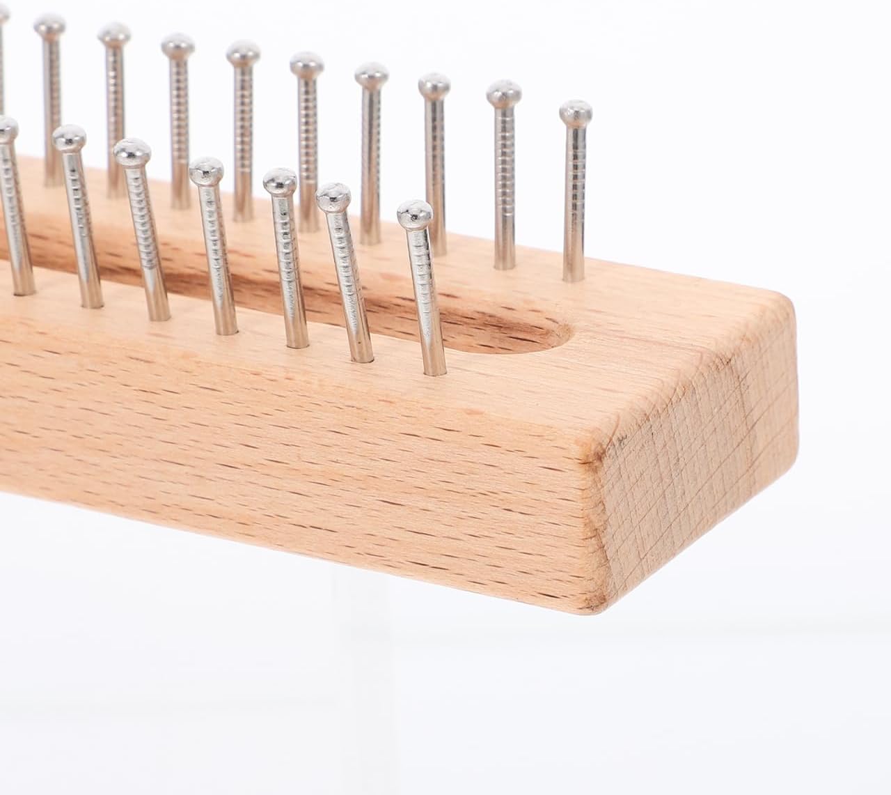 COHEALI Wooden Knitting Loom Kit with Crochet Hook: Solid Beech Loom for DIY Scarf Lightweight Weaving Kit for Beginners Handcraft Tool for Custom Scarves