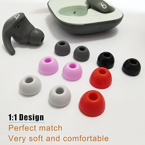 Miniatura 4 de Puntas de silicona para auriculares Beats Fit Pro de repuesto para Beats Fit ProBeats Studio Buds 6 pares LMS negro