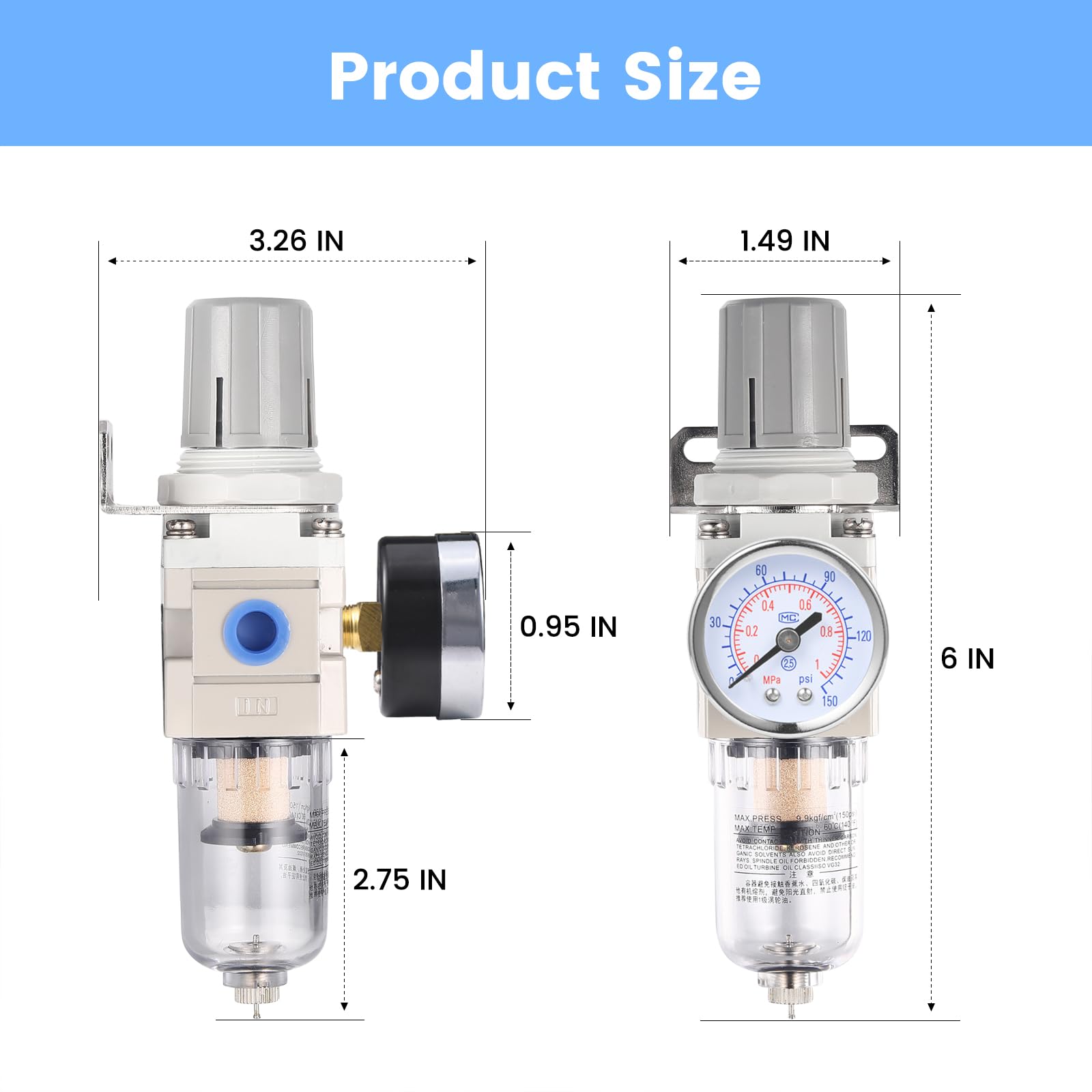 Compressed Air Filter Regulator - Water Separator -4