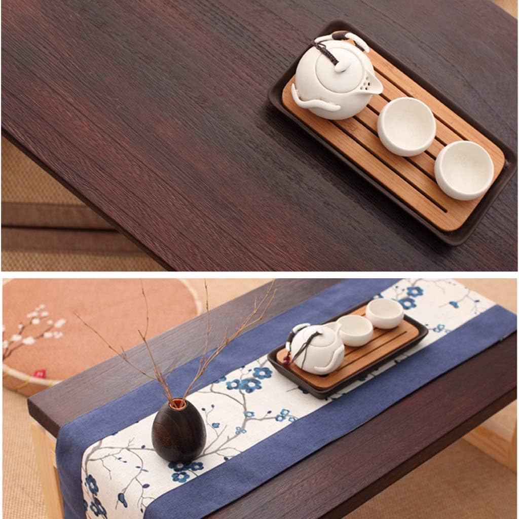 Wooden Foldable Floor Foldable Coffee 90cm/35.4in Low for Sitting On The Floor (Color : Brown, Size : 90x50x30cm)