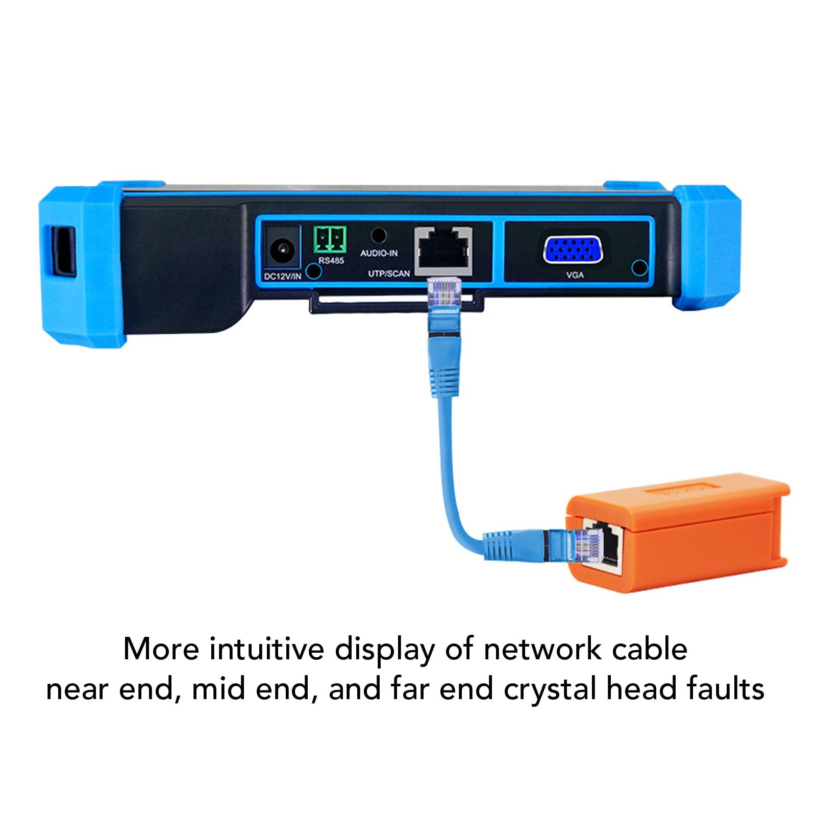Marhynchus Tester CCTV Portatile 5 Pollici 4K H.265 IP CVBS CVI TVI AHD con Simulazione Rete Coassiale e Interfaccia VGA per Installazione CCTV